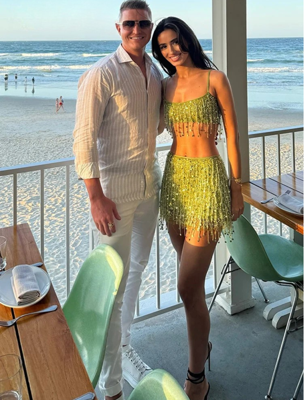 Leilani - Glamorous 2-Piece Beaded Fringe Set