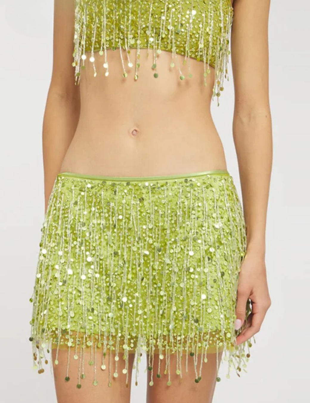 Leilani - Glamorous 2-Piece Beaded Fringe Set