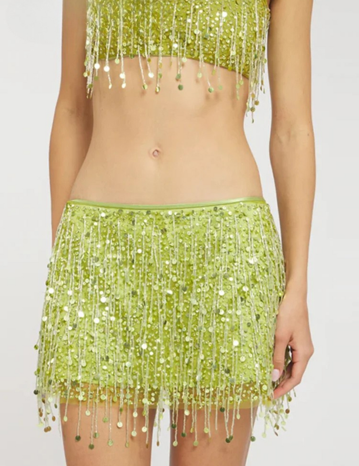 Leilani - Glamorous 2-Piece Beaded Fringe Set