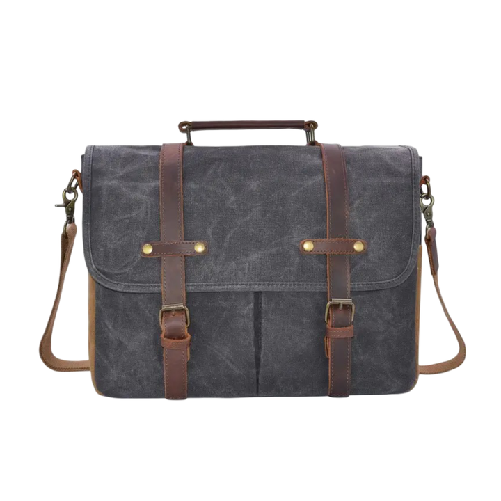 Noah | Vintage Canvas Messenger with Leather Straps