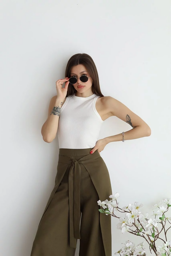 ROXY - WIDE LEG LINEN PANTS
