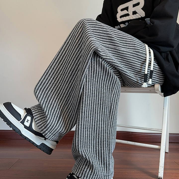 LESLEY - STRIPED LINEN PANTS