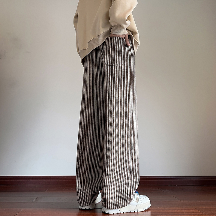 LESLEY - STRIPED LINEN PANTS
