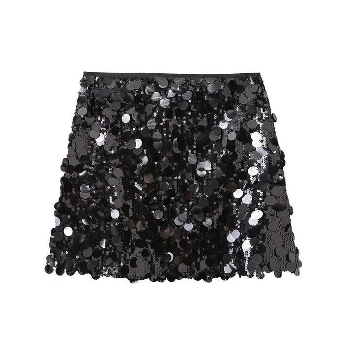 Londyn - Sparkling Black Sequin Mini Skirt