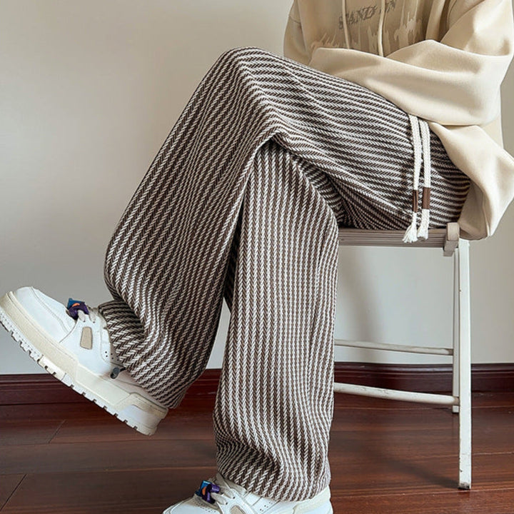 LESLEY - STRIPED LINEN PANTS