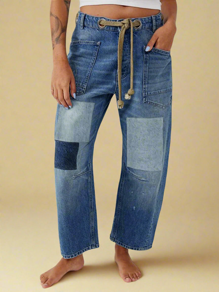 FILOMENA -LOOSE CUT PATCHWORK JEANS
