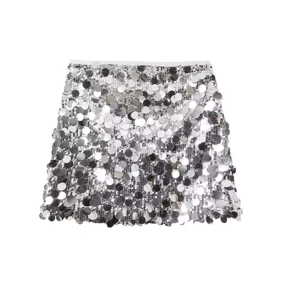 Londyn - Sparkling Black Sequin Mini Skirt