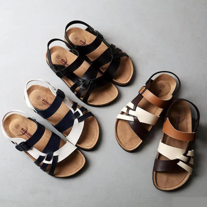 CHRISANNE - COMFY STYLE LEATHER SANDALS