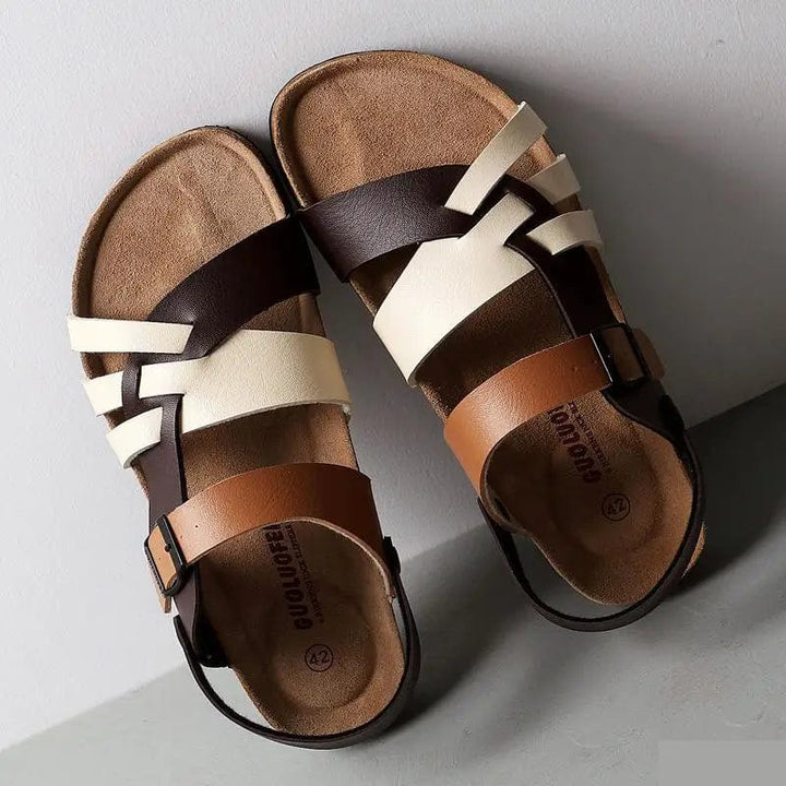 CHRISANNE - COMFY STYLE LEATHER SANDALS