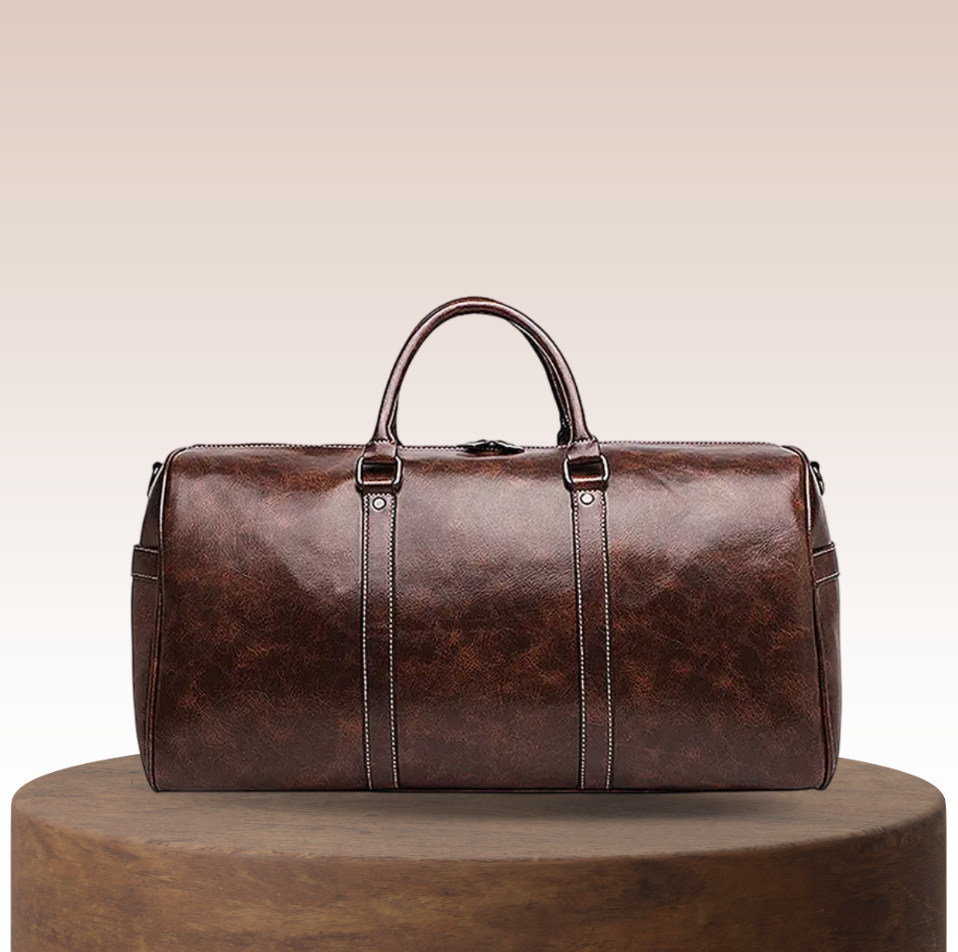 Jerec | Leather Weekender Travel Bag
