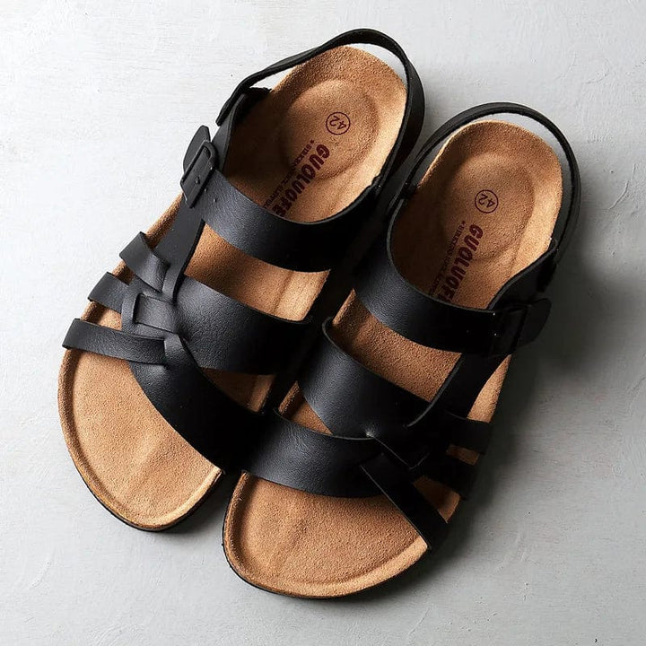 CHRISANNE - COMFY STYLE LEATHER SANDALS