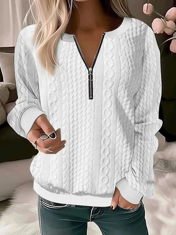 LAUREN - CASUAL ZIP SWEATER