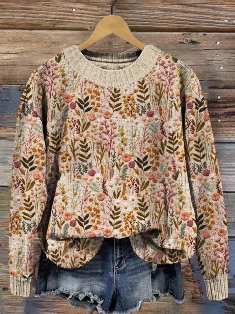 IVY - COZY FLORAL SWEATER