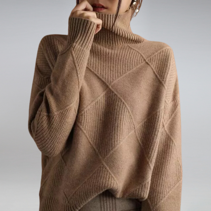 LAYLA - TEXTURED TURTLENECK SWEATER