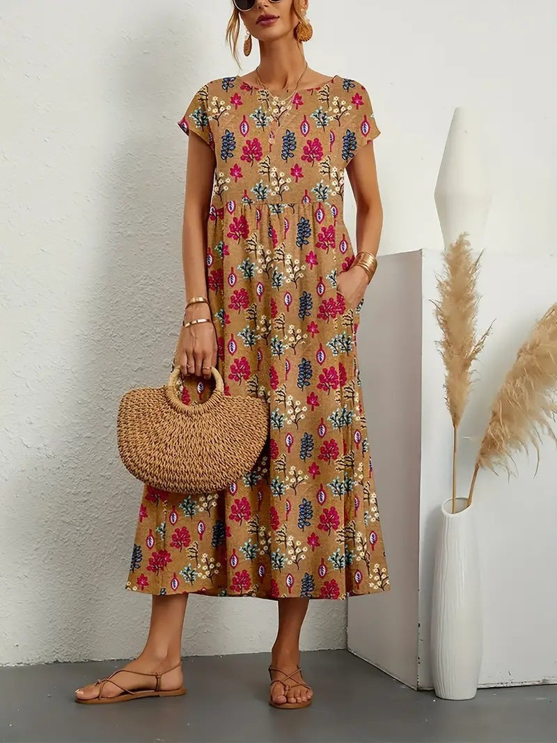 DEE - FEMININE FLORAL MIDI DRESS