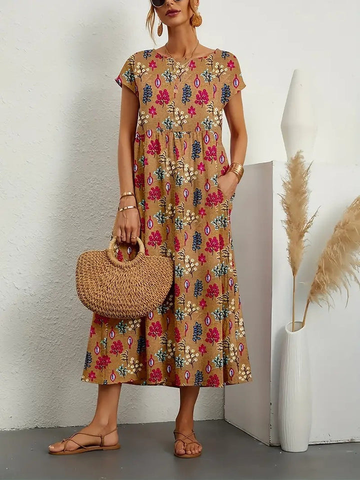 DEE - FEMININE FLORAL MIDI DRESS