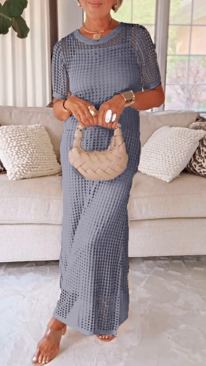 SONYA - ICONIC SHEER MESH KNIT DRESS SET