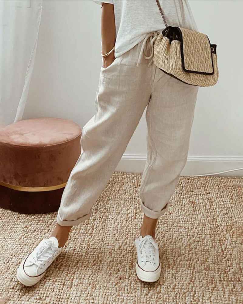 Ely | Anti Sweat Luxe Linen Pants