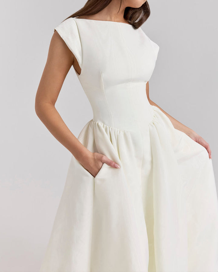 SHERYL - CLASSY SOLID COLOR FASHION DRESS