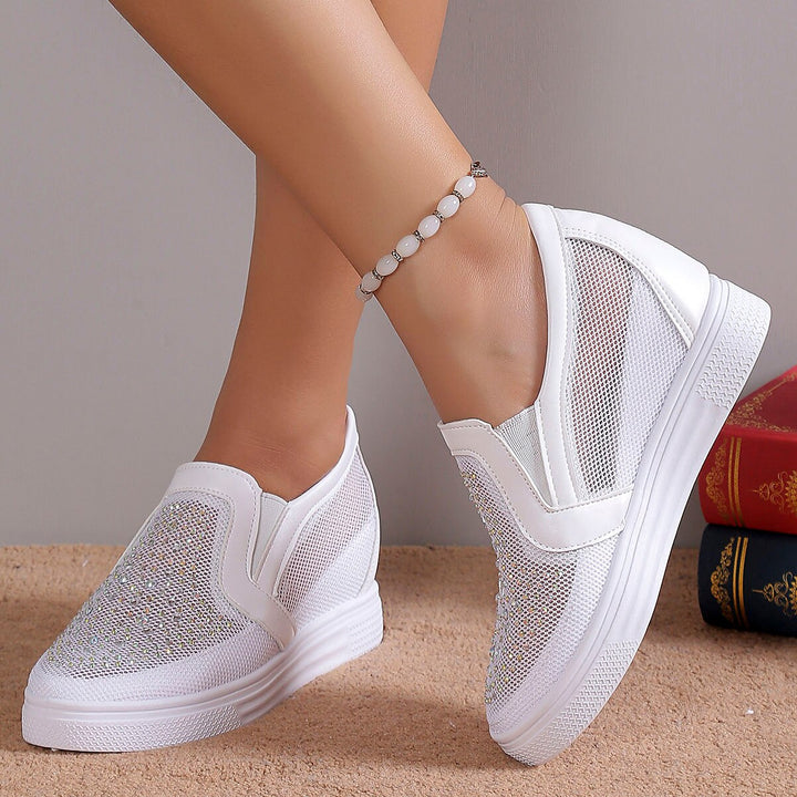 YANCY - WHITE CRYSTALS SNEAKERS
