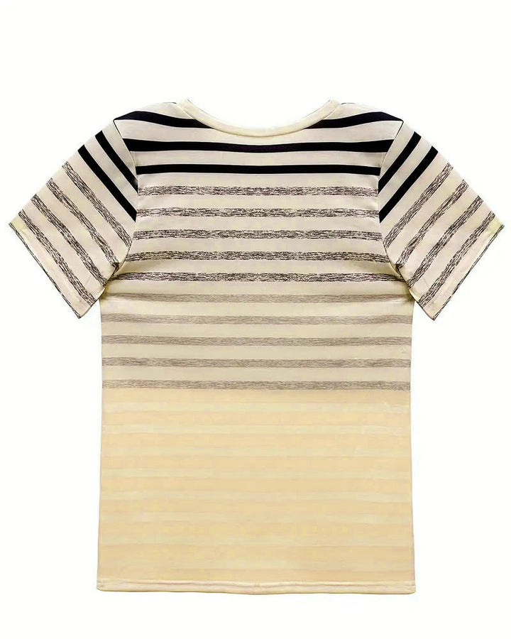 CAMILA - STRIPED CREW NECK T-SHIRT