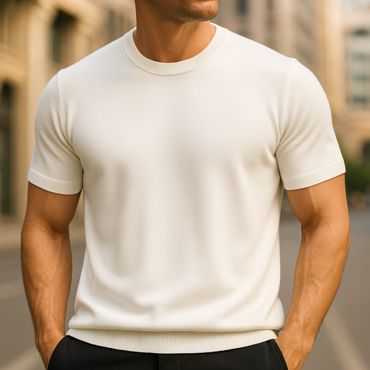 ESNOBIE - STYLISH BANDED BOTTOM T-SHIRT