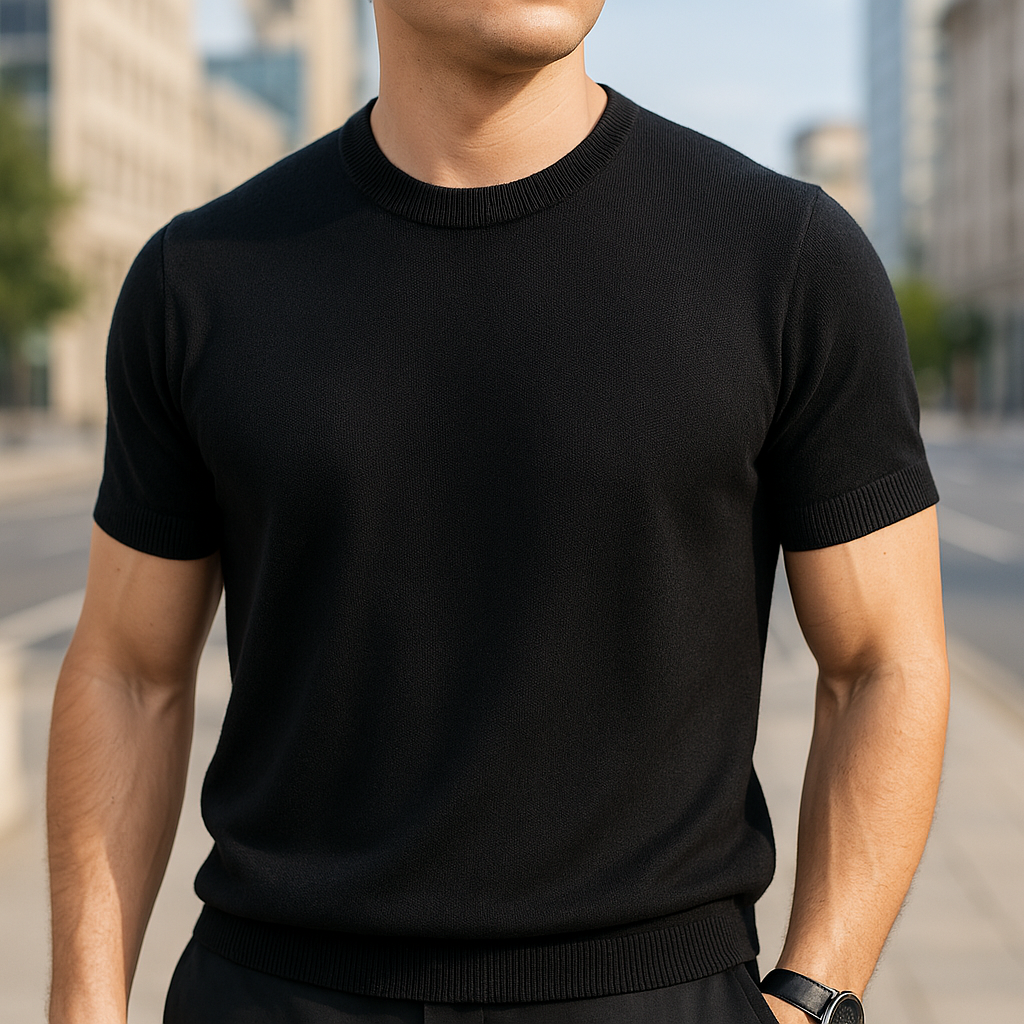 ESNOBIE - STYLISH BANDED BOTTOM T-SHIRT