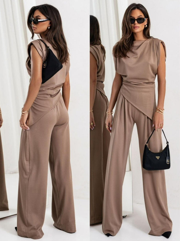 DOLLY - PLEATED TANK TOP AND TROUSER SET