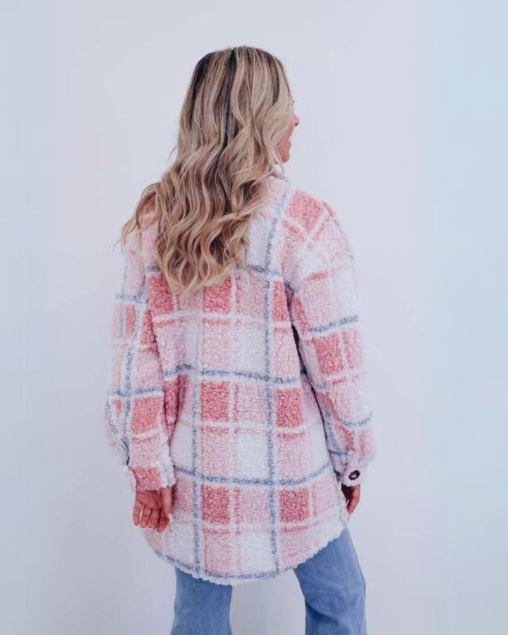 FELICIA - FLEECE CHECKERED JACKET