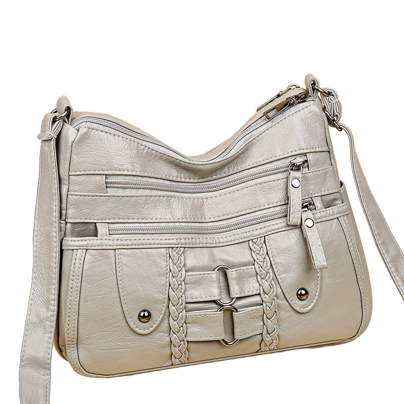 RACHEL - ANTI-THEFT CROSSBODY LEATHER BAG