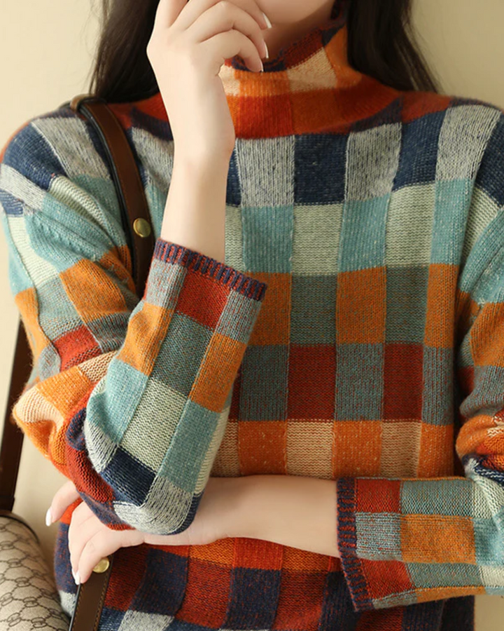 DAPHNE - CASHMERE PATCHWORK SWEATER