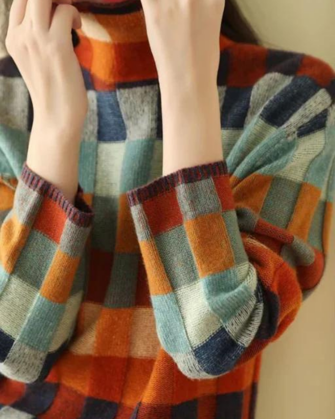 DAPHNE - CASHMERE PATCHWORK SWEATER