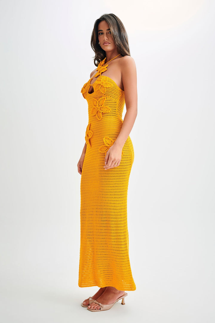 BELLEZA - FLOWING SILHOUETTE CROCHET MAXI DRESS