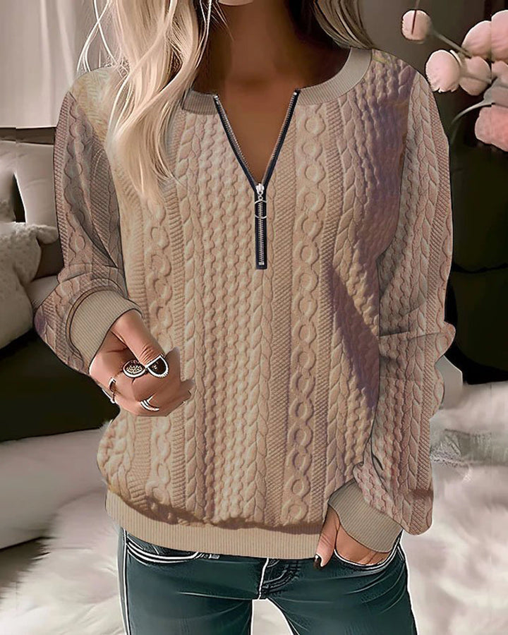 VIOLET - SOFT HALF ZIP SWEATER