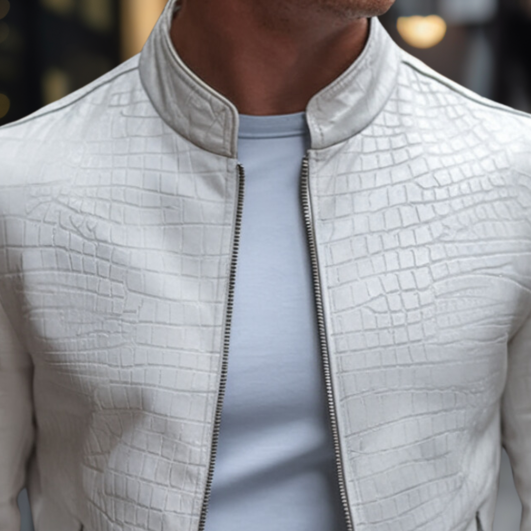 MARCUS - PYTHON PRINT JACKET WITH A LUXE AESTHETIC