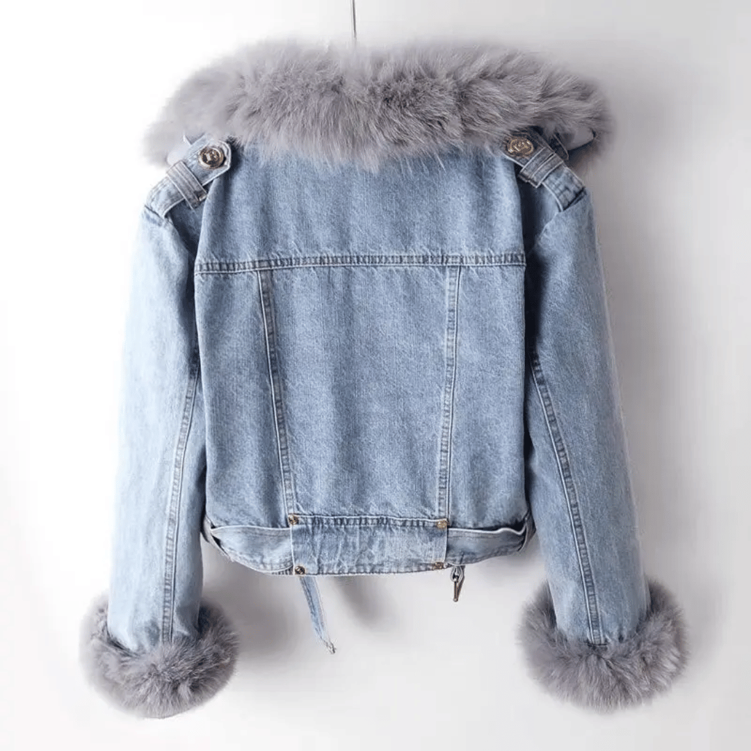 Livia | Classic Denim Fur Jacket
