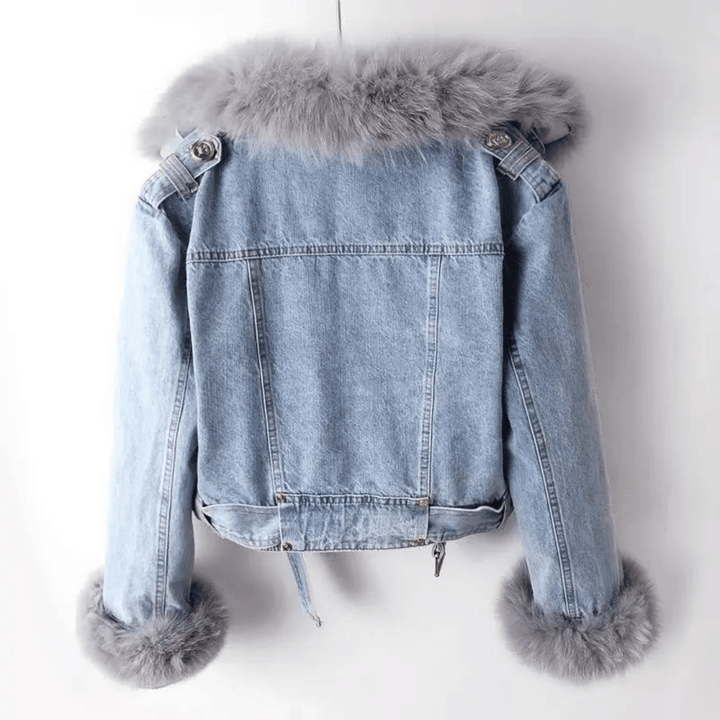 Livia | Classic Denim Fur Jacket