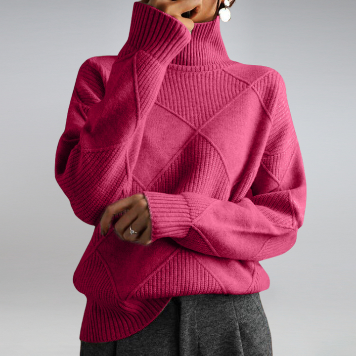 LAYLA - TEXTURED TURTLENECK SWEATER