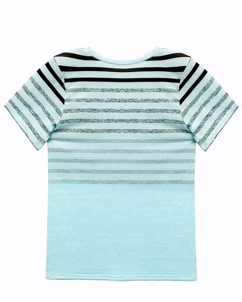 CAMILA - STRIPED CREW NECK T-SHIRT