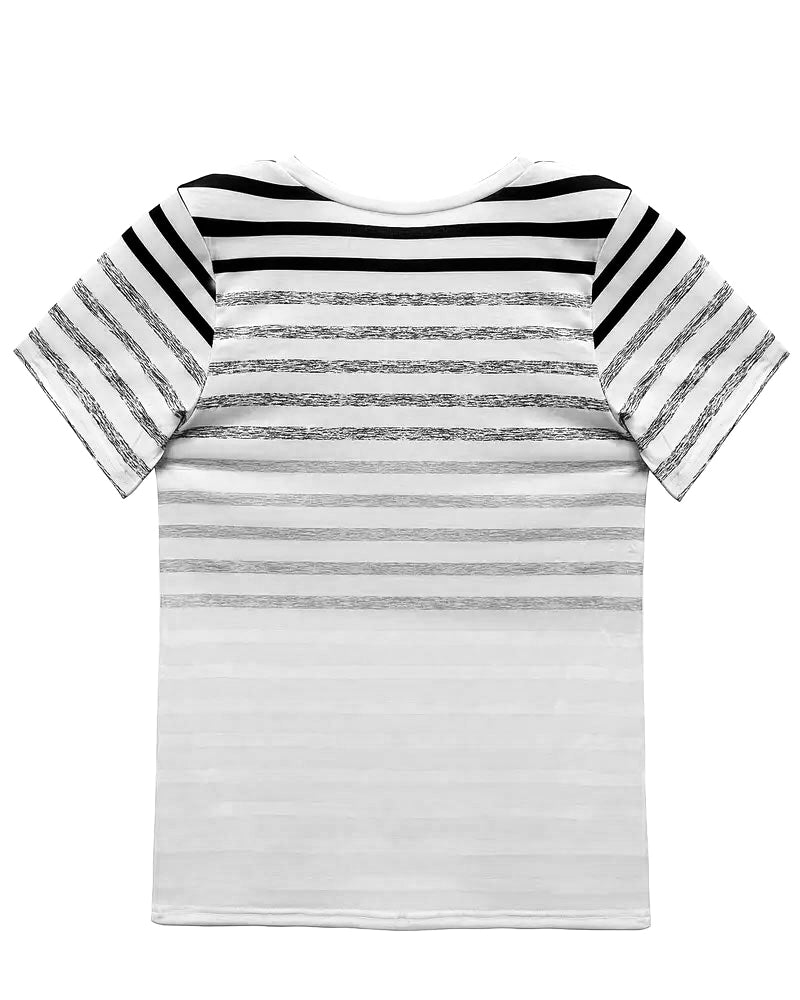 CAMILA - STRIPED CREW NECK T-SHIRT