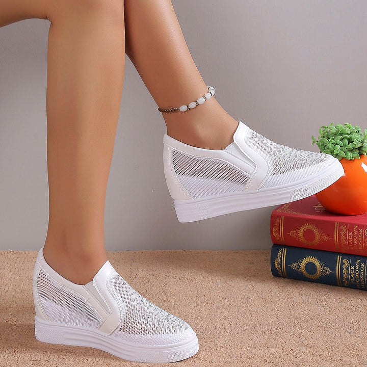 YANCY - WHITE CRYSTALS SNEAKERS