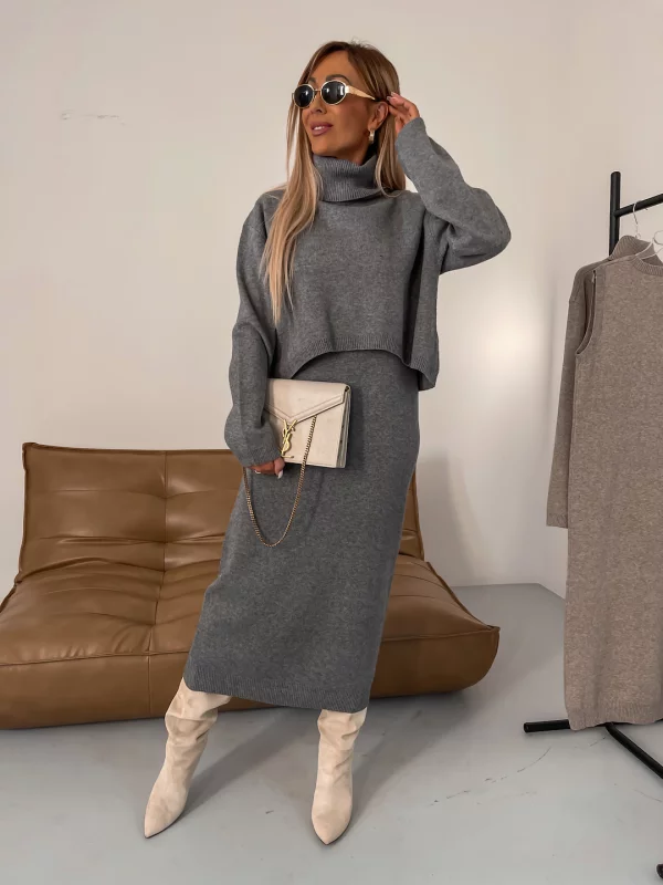 BARBARA - MIDI DRESS AND SWEATER SET