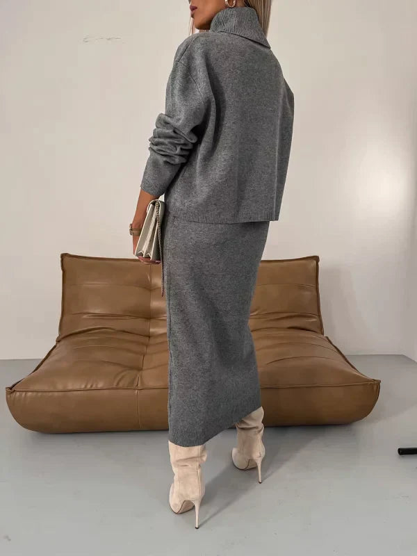 MITCH - COZY TURTLENECK STYLE DRESS SET
