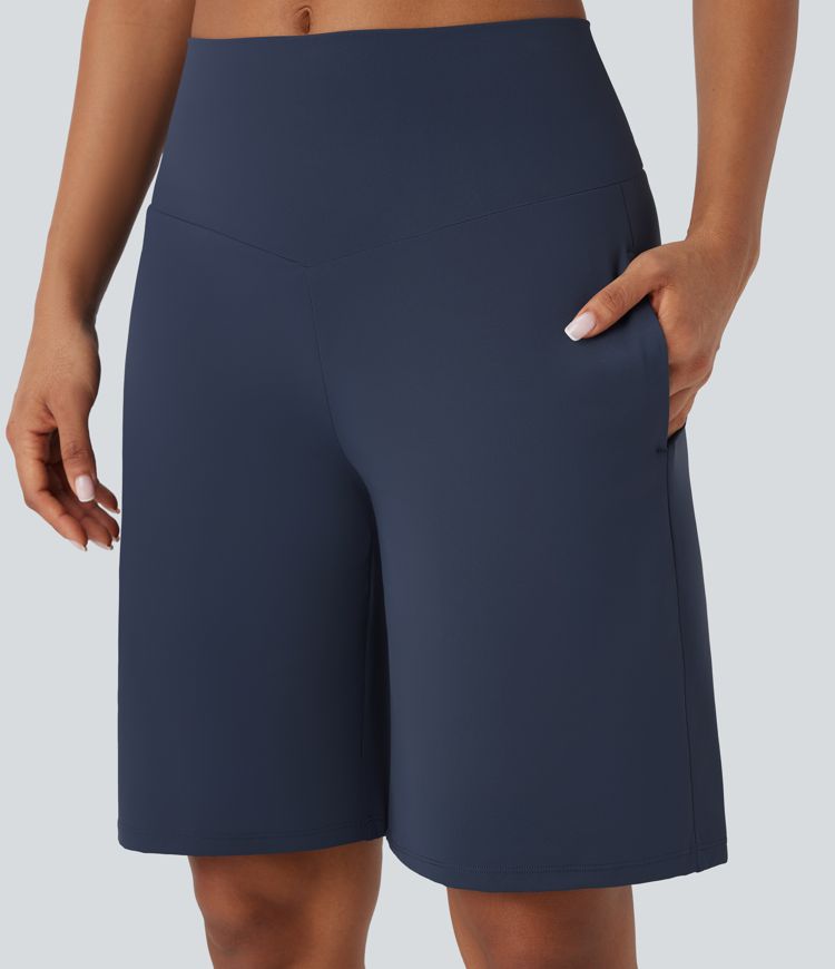 BAYLIN - ULTRA-HIGH WAIST ACTIVE SHORTS WITH POCKETS