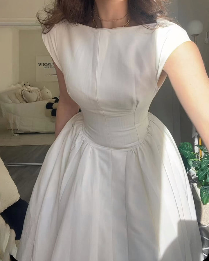 SHERYL - CLASSY SOLID COLOR FASHION DRESS