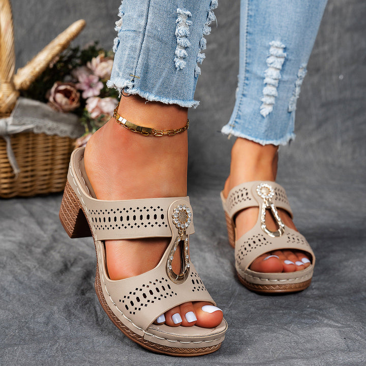 JANESSA - ZIRCON-TRIMMED ORTHOPEDIC COMFORT SANDAL