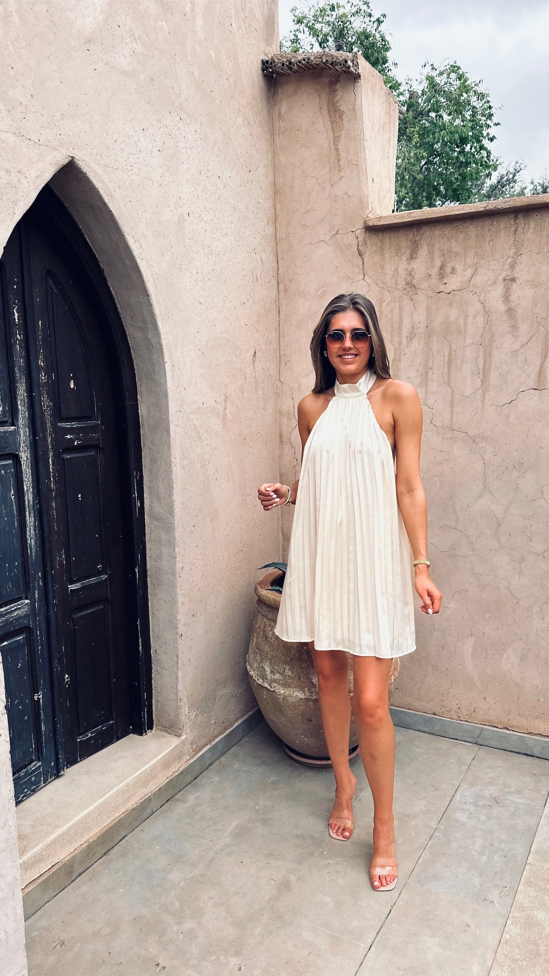 LORIN - SUNKISSED HALTER CUT DRESS