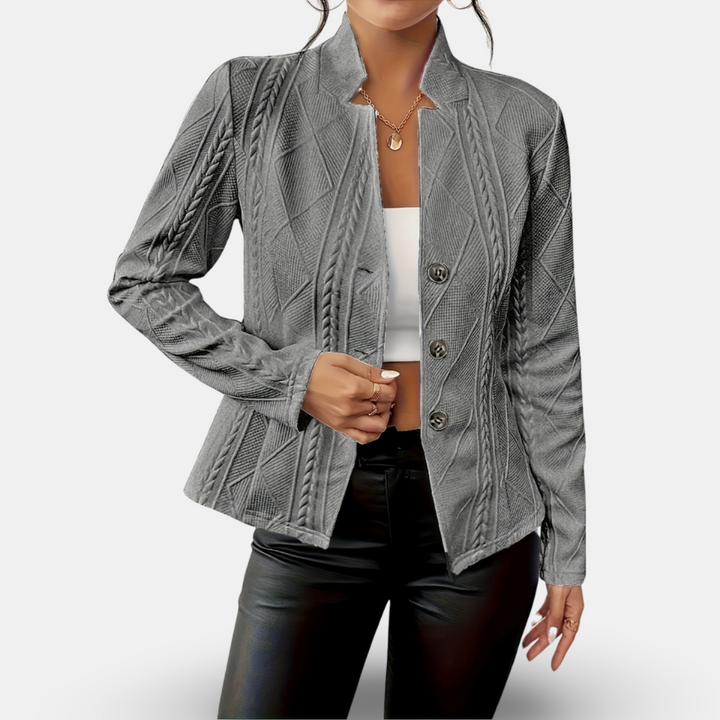 IVORY - WOVEN KNIT BLAZER