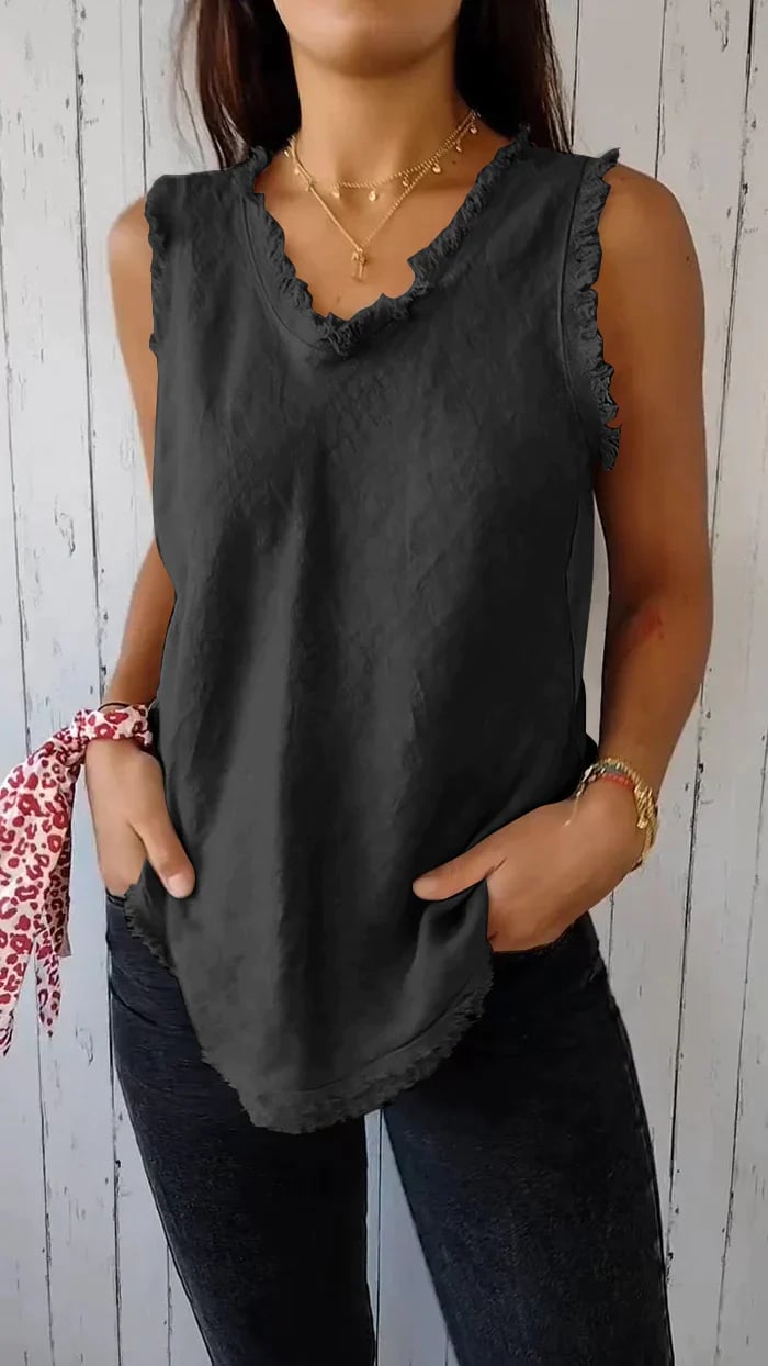 LEXIE - V-NECK SLEEVELESS TOP