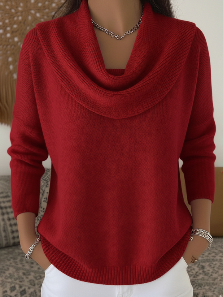 CATERINA - GENTLE FOLD SLOUCHY COLLAR SWEATER